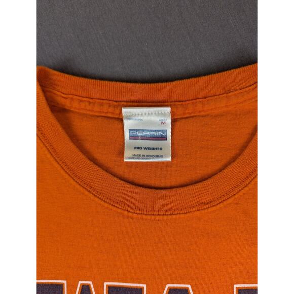 Auburn War Eagle T-Shirt Medium Men's Short Sleeve Cotton Orange Tee Pro Weight - Picture 4 of 9